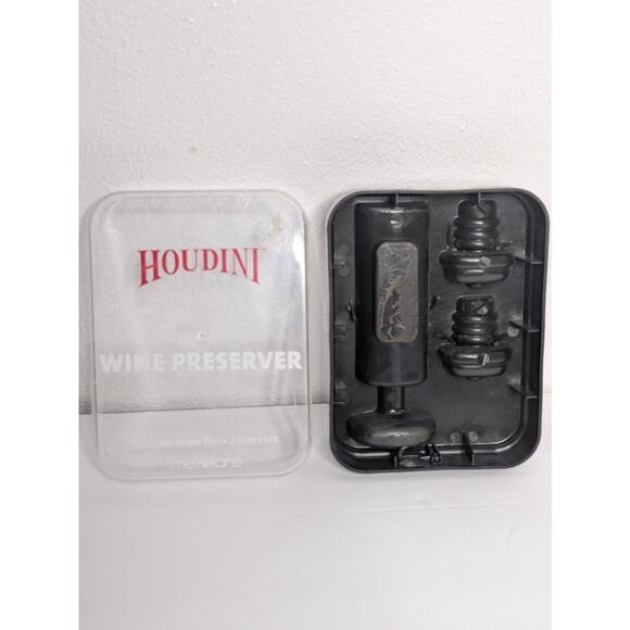 Houdini Wine Preserver Vacuum Pump with 2 Stoppers New Open Box - Picture 6 of 6